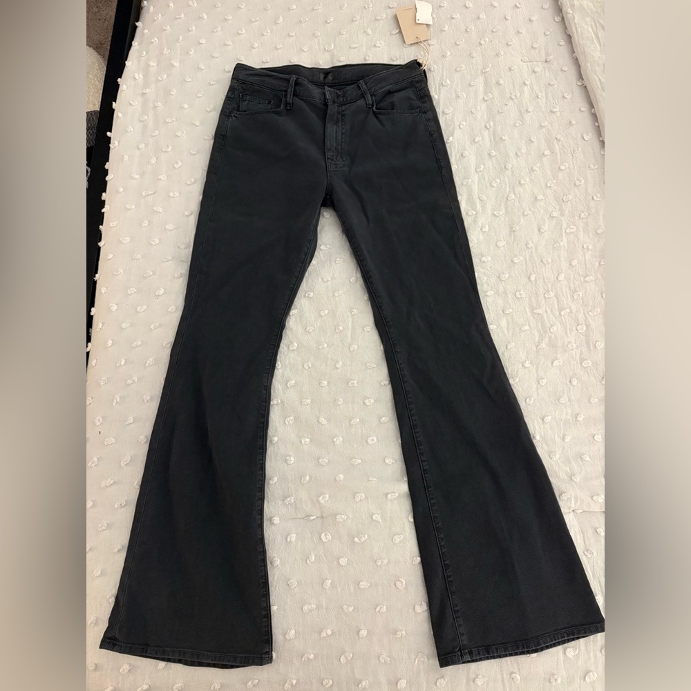 MOTHER Black Flare Jeans - Wide Leg
